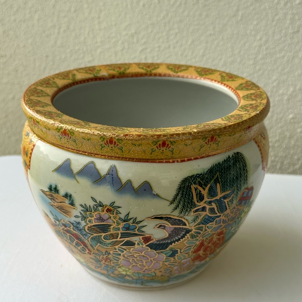 Vintage Floral Ceramic Vase
